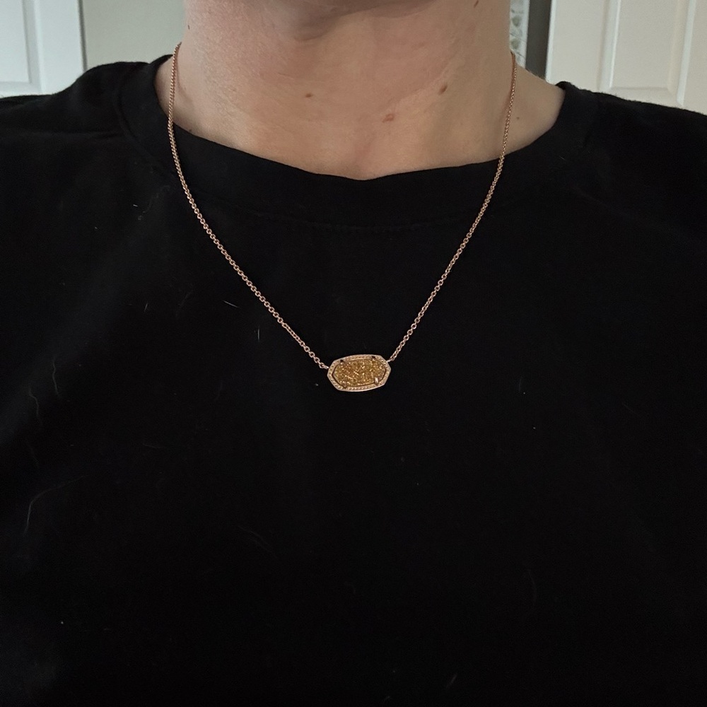 Kendra Scott Rose Gold Druzy Necklace